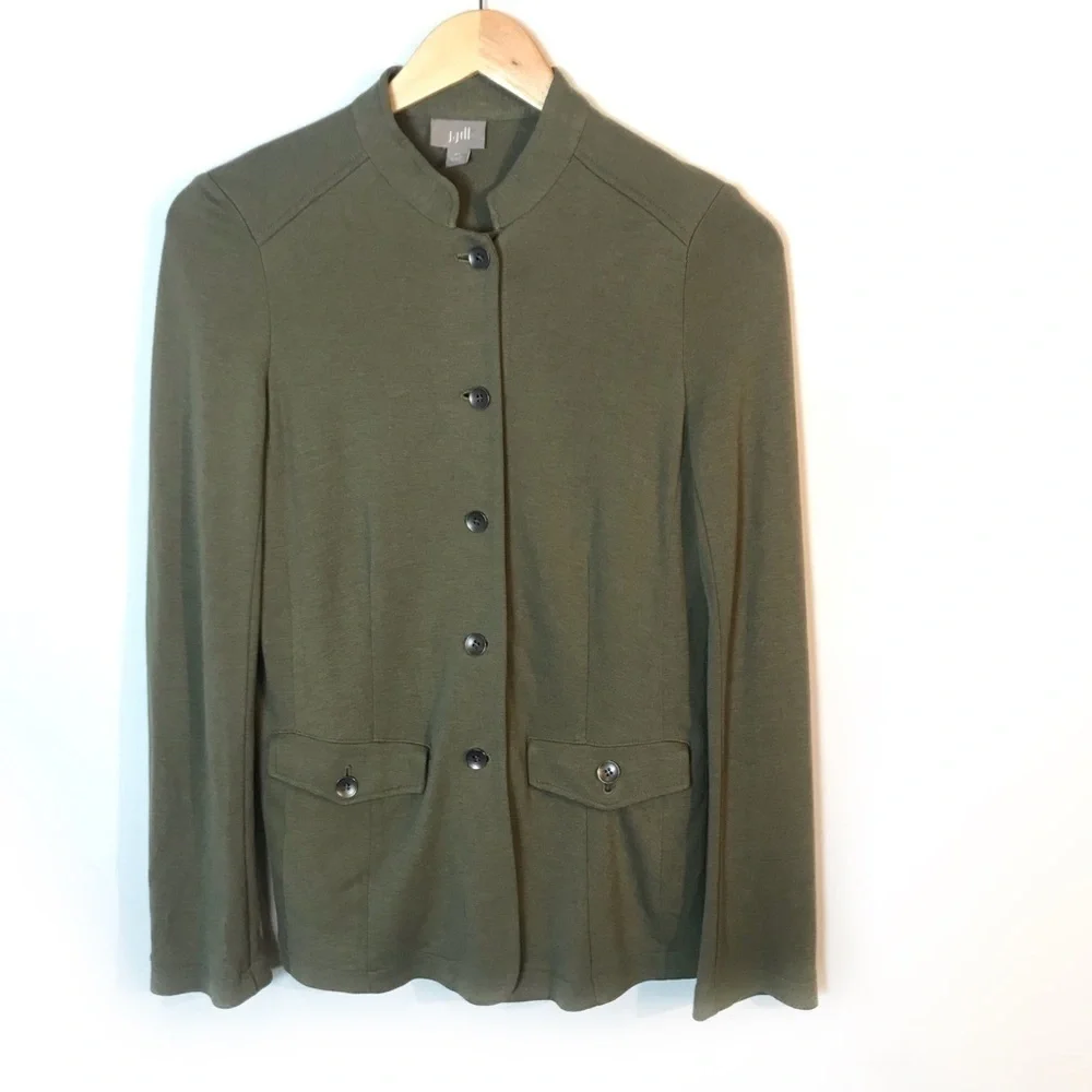 J. Jill Olive GreenSoft Blazer Knit Jacket